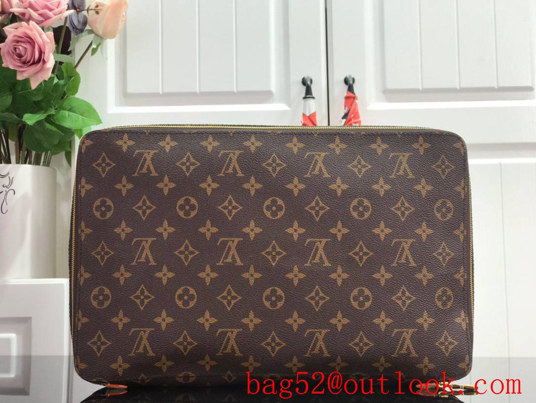 LV Monogram Canvas Packing Cube De Rangement Large Bag M43690 Brown