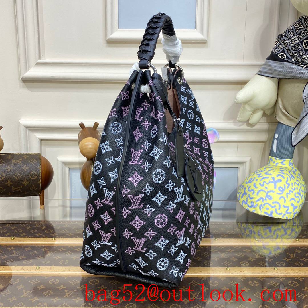 Louis Vuitton LV Babylone Tote Bag Handbag in Mahina Calfskin M21299 Black