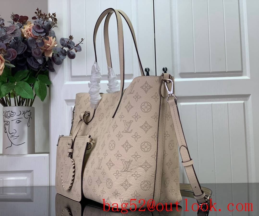 Louis Vuitton LV Blossom MM Tote Bag Handbag in Calfskin Leather M21851 Beige