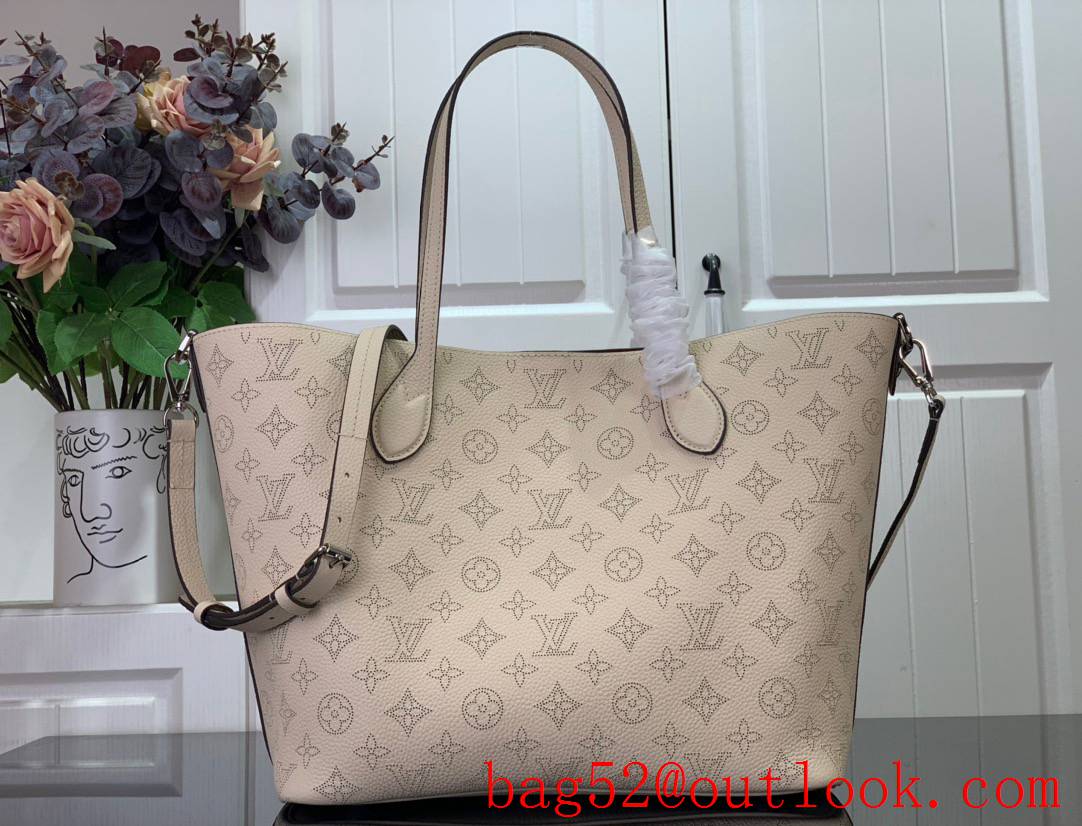 Louis Vuitton LV Blossom MM Tote Bag Handbag in Calfskin Leather M21851 Beige