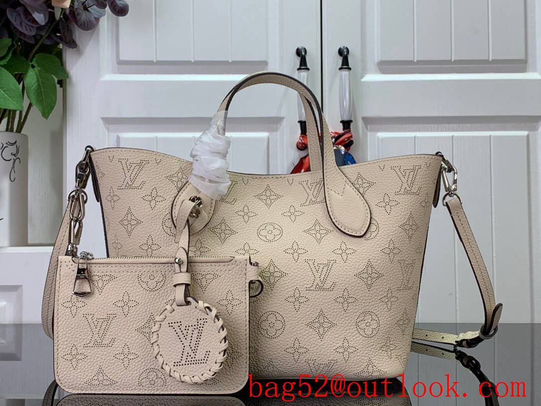 Louis Vuitton LV Blossom PM Tote Bag Handbag in Calfskin Leather M21909 Beige