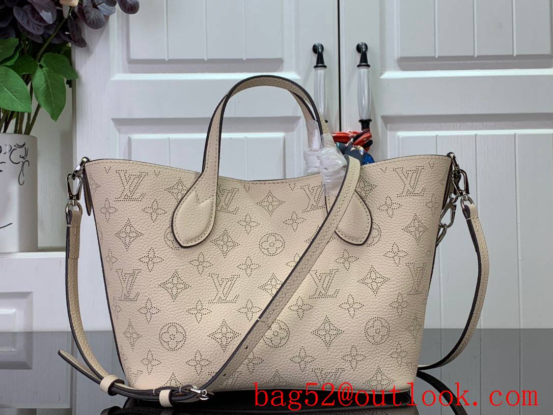 Louis Vuitton LV Blossom PM Tote Bag Handbag in Calfskin Leather M21909 Beige