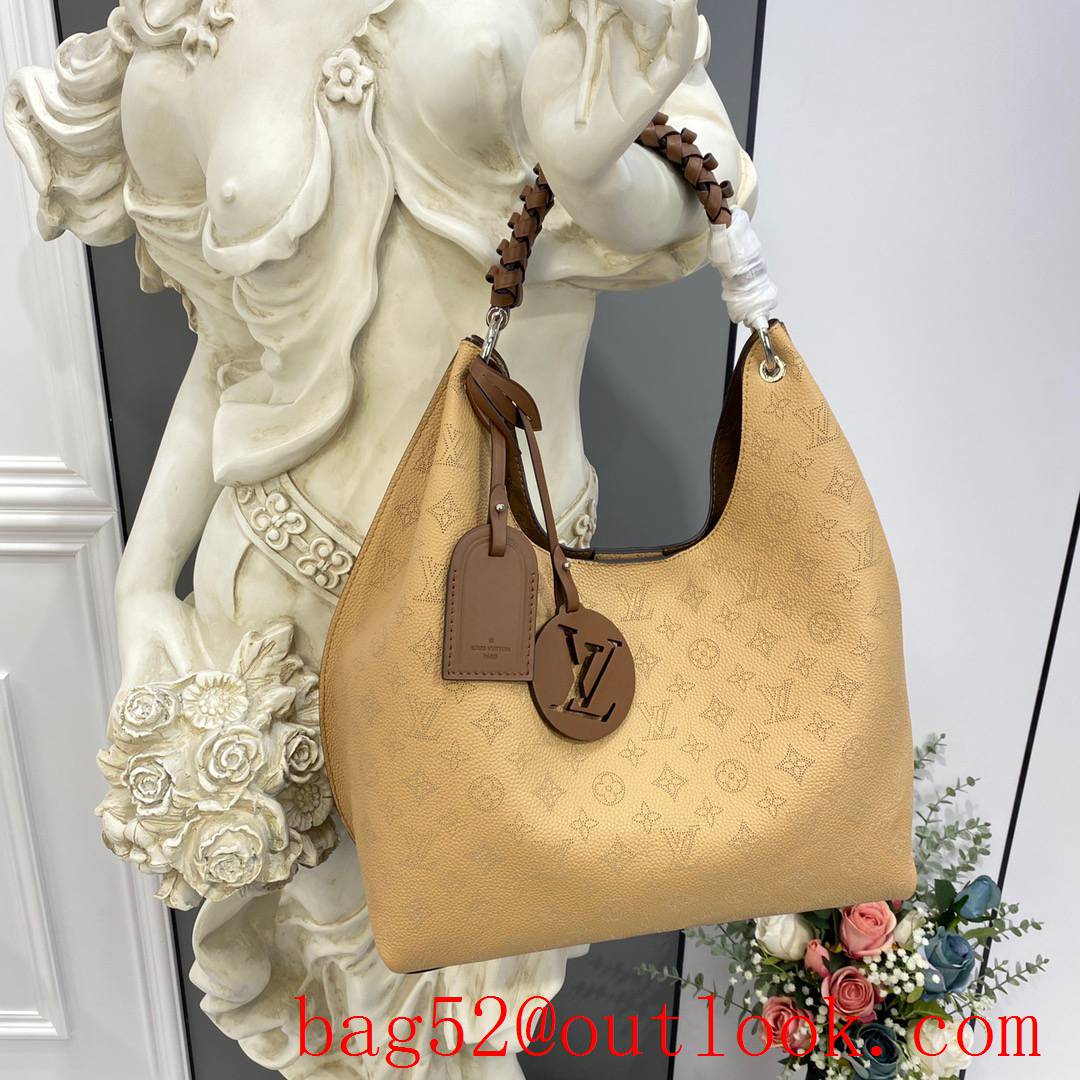 Louis Vuitton LV Babylone Tote Bag Handbag in Mahina Calfskin M53188 Brown