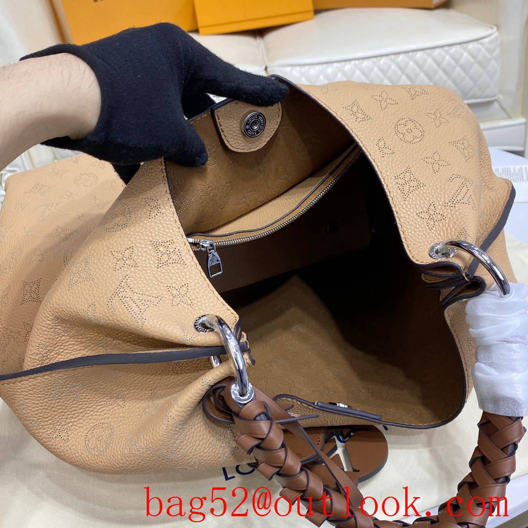 Louis Vuitton LV Babylone Tote Bag Handbag in Mahina Calfskin M53188 Brown