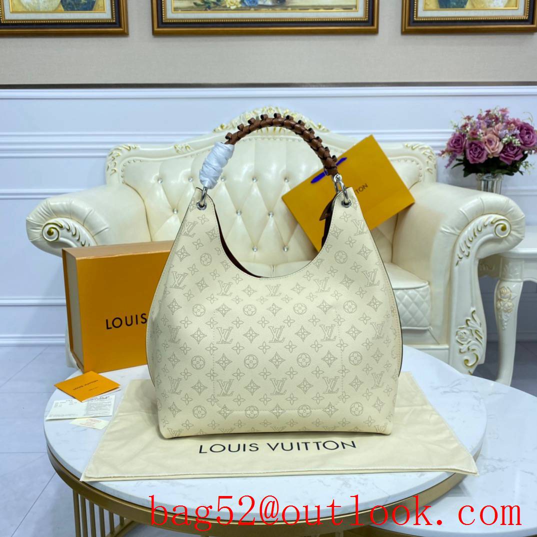 Louis Vuitton LV Babylone Tote Bag Handbag in Mahina Calfskin M53188 Cream