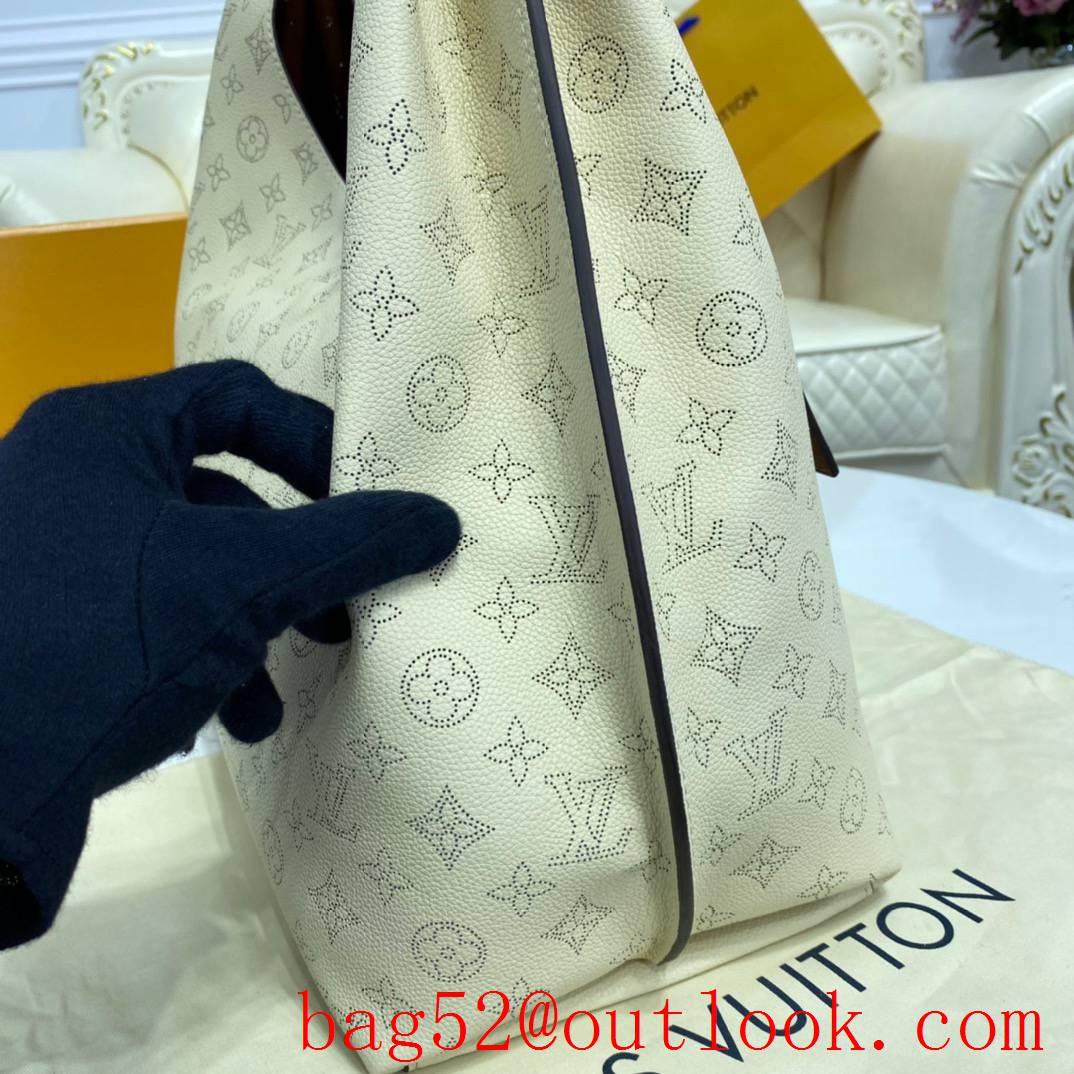 Louis Vuitton LV Babylone Tote Bag Handbag in Mahina Calfskin M53188 Cream