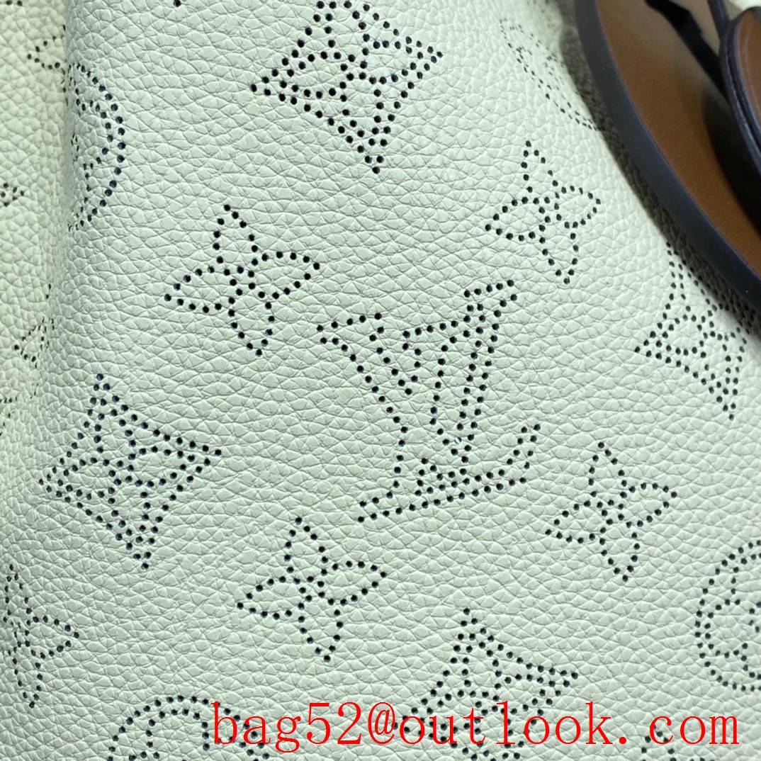 Louis Vuitton LV Babylone Tote Bag Handbag in Mahina Calfskin M53188 Cream