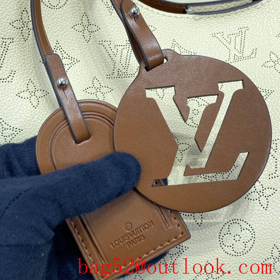 Louis Vuitton LV Babylone Tote Bag Handbag in Mahina Calfskin M53188 Cream