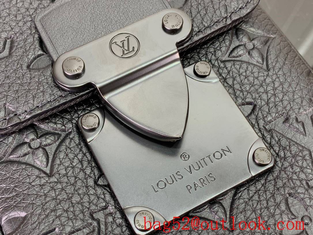 Louis Vuitton LV Monogram Leather S-Lock Vertical Wearable Mini Bag M81524 Black