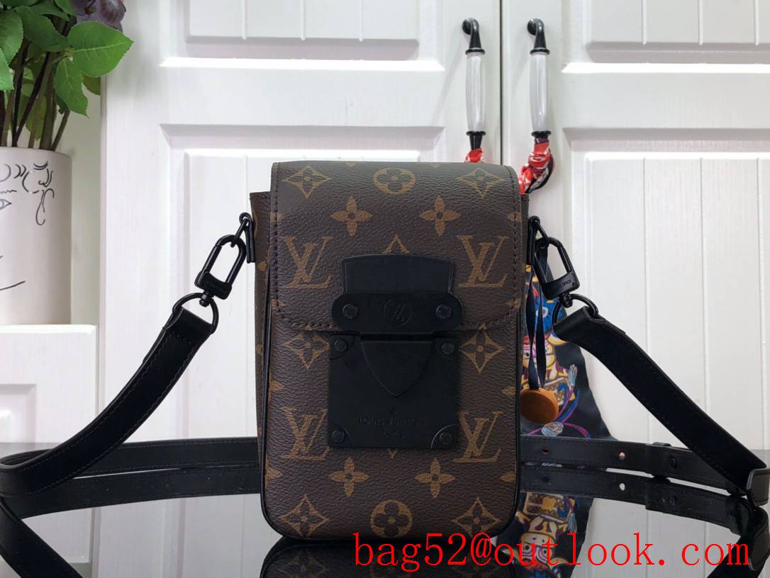 Louis Vuitton LV Monogram Canvas S-Lock Vertical Wearable Mini Bag M81522 Brown