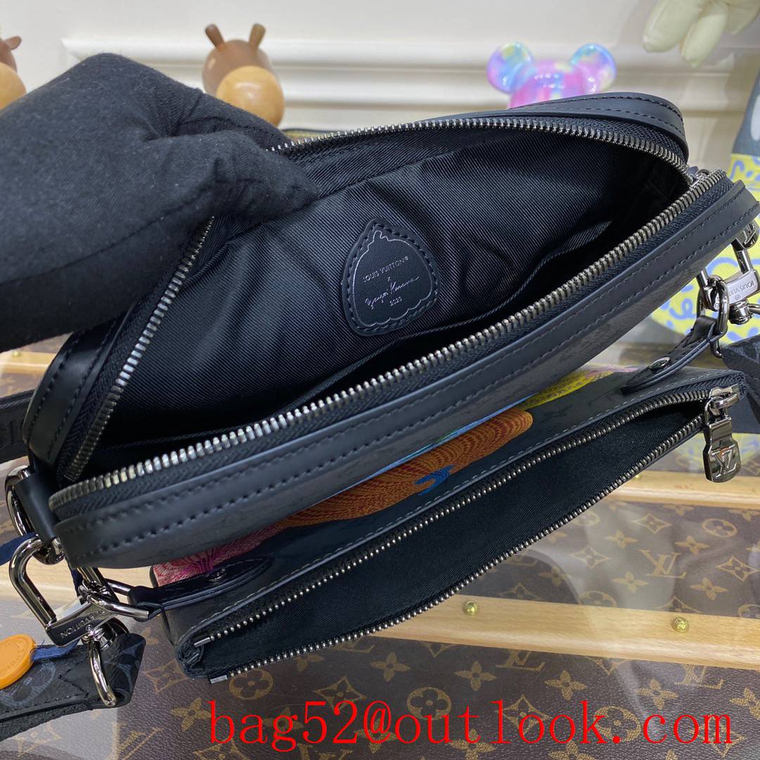 Louis Vuitton LV X YK Trio Messenger Bag in Monogram Eclipse Canvas M46435