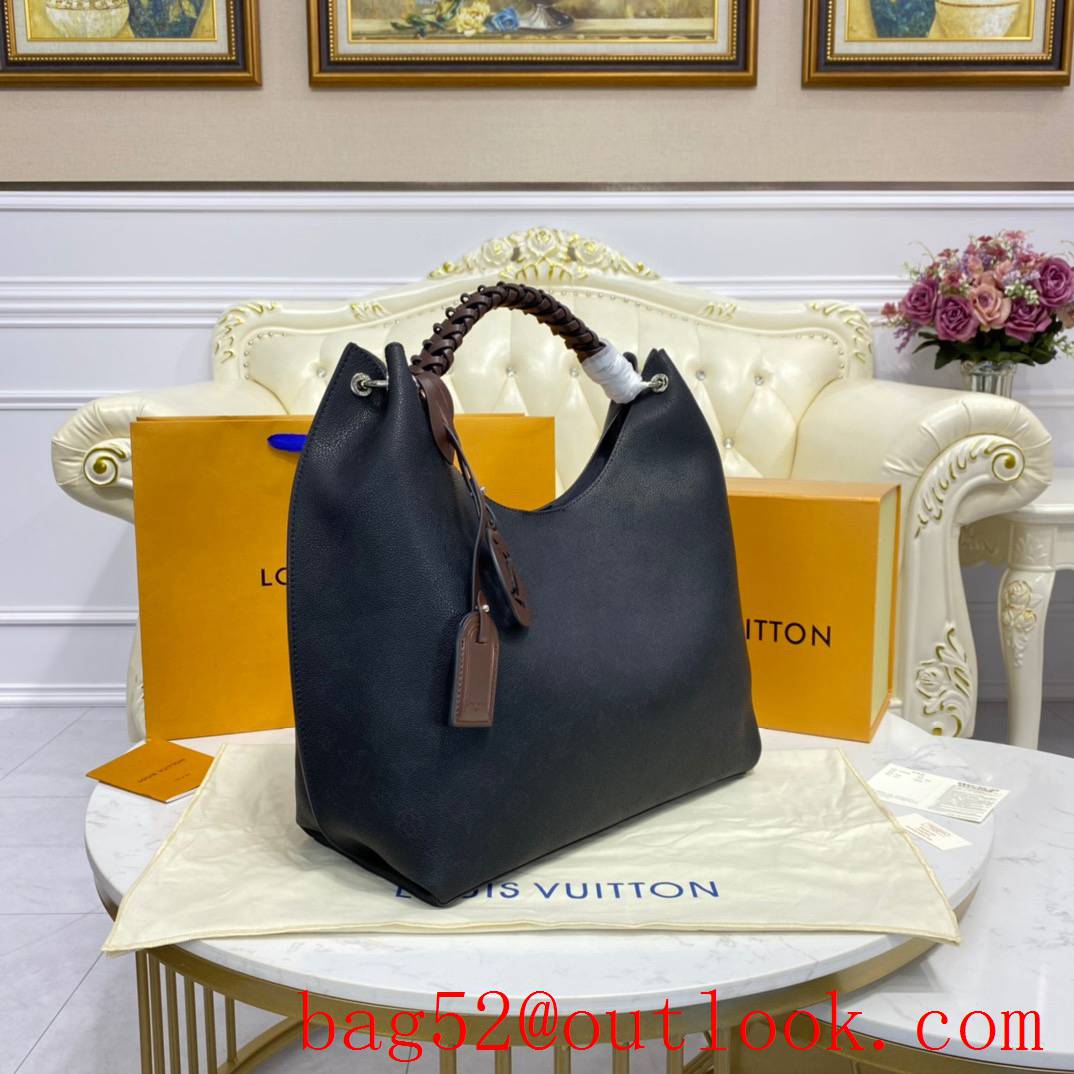 Louis Vuitton LV Babylone Tote Bag Handbag in Mahina Calfskin M52950 Black