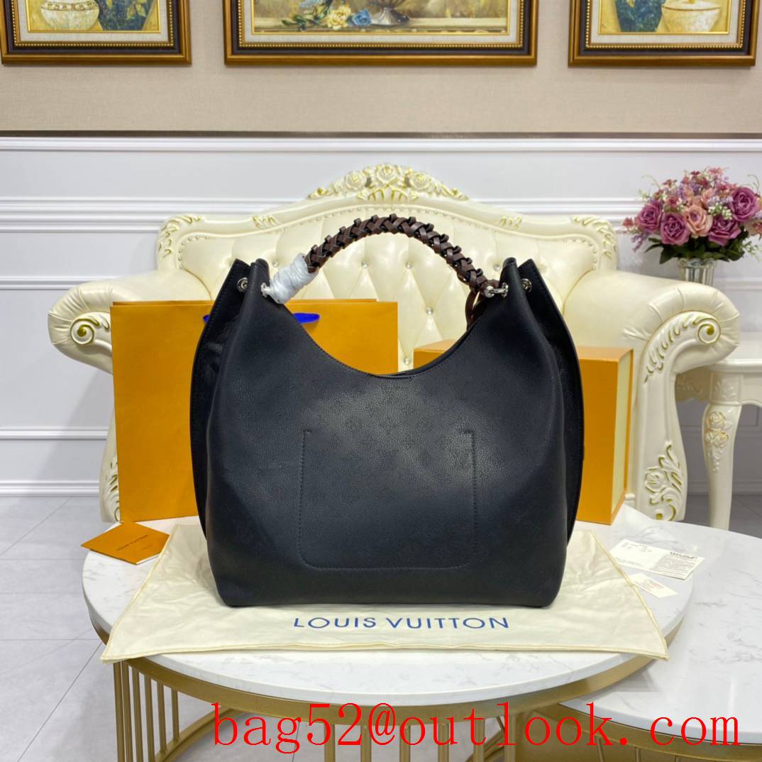 Louis Vuitton LV Babylone Tote Bag Handbag in Mahina Calfskin M52950 Black