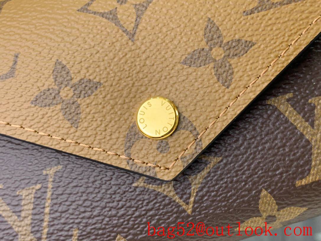 Louis Vuitton LV Victorine Wallet Purse Card Holder M81557 in Monogram Reverse Canvas