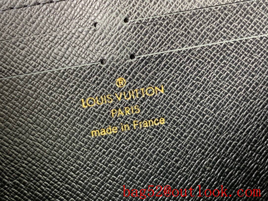 Louis Vuitton LV Clemence Zipper Wallet Purse M82336 in Monogram Reverse Canvas