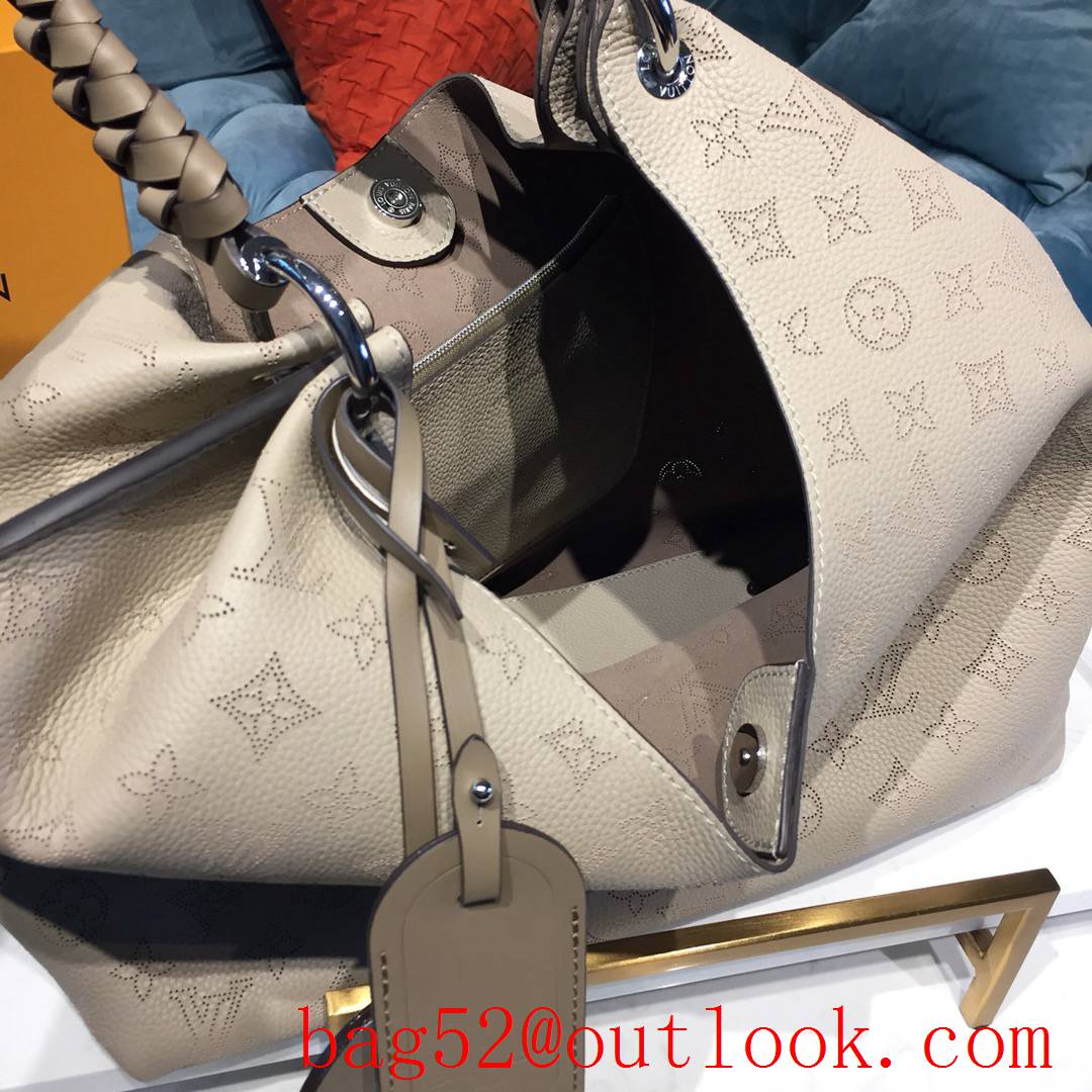 Louis Vuitton LV Babylone Tote Bag Handbag in Mahina Calfskin M59303 Apricot