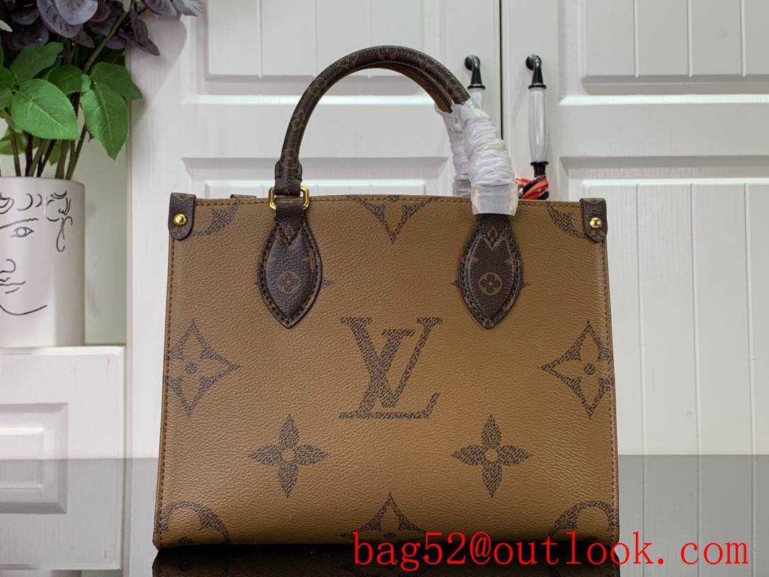 Louis Vuitton LV Onthego Small Bag Handbag M46373 in Monogram Reverse Canvas