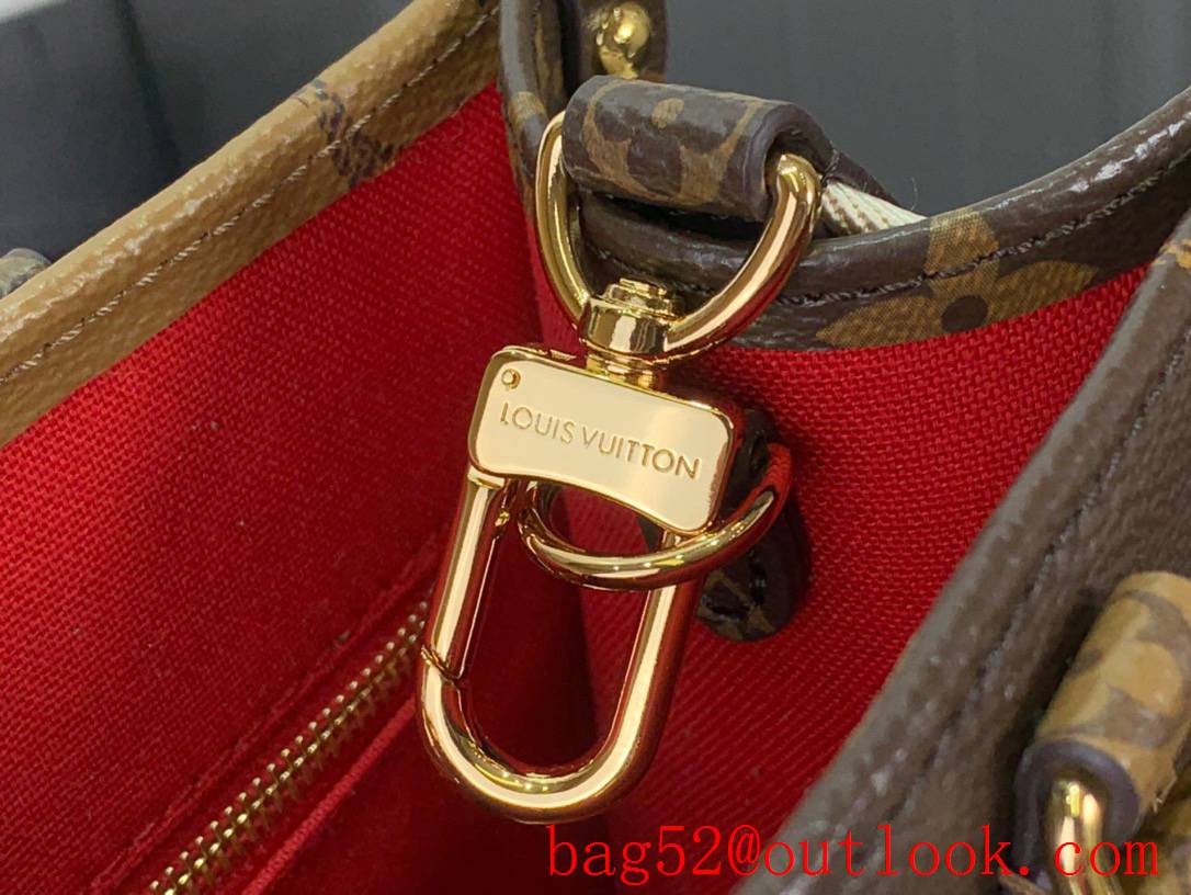 Louis Vuitton LV Onthego Small Bag Handbag M46373 in Monogram Reverse Canvas