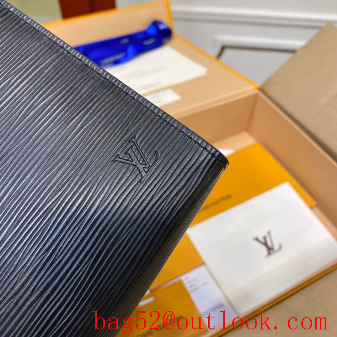 LV Louis Vuitton tri-black epi leather clutch Pouch M67899