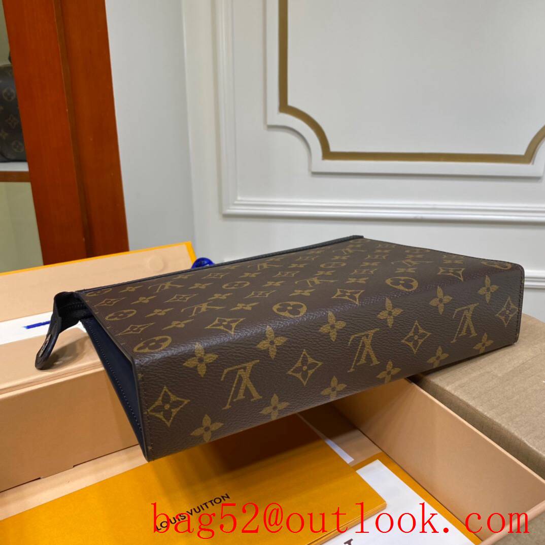 LV Louis Vuitton brown monogram pochette men clutch pouch M44466