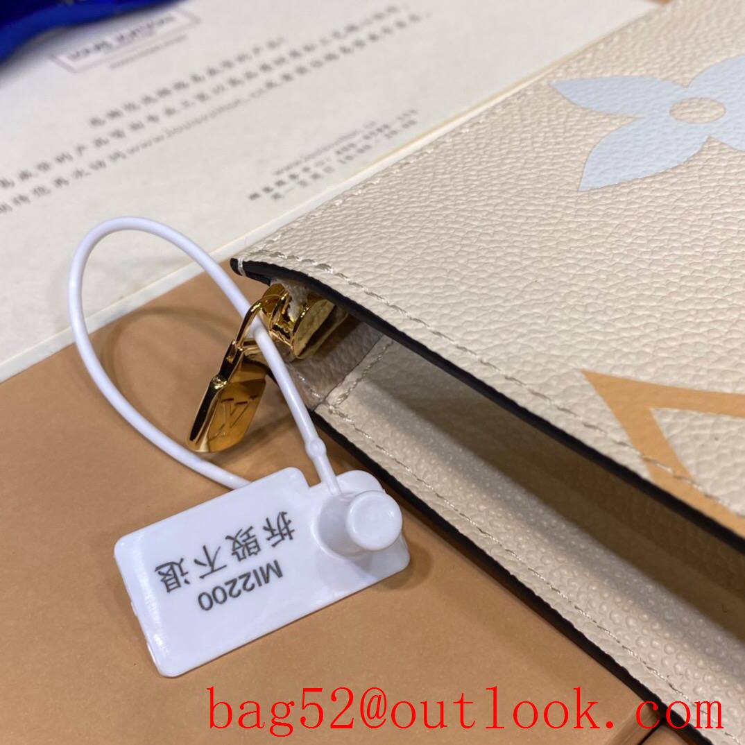 LV Louis Vuitton cream by the pool calfskin pochette clutch pouch M80504