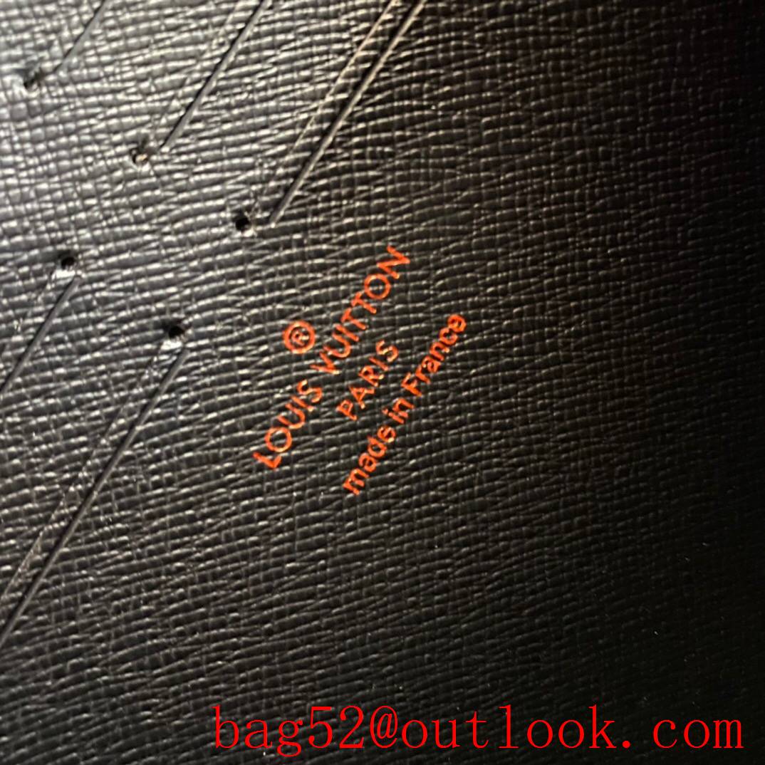 LV Louis Vuitton black monogram rubber men clutch pouch M80792