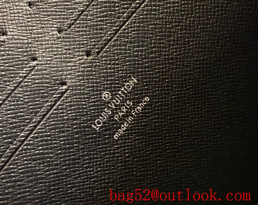 LV Louis Vuitton brown monogram rubber men clutch pouch M80792