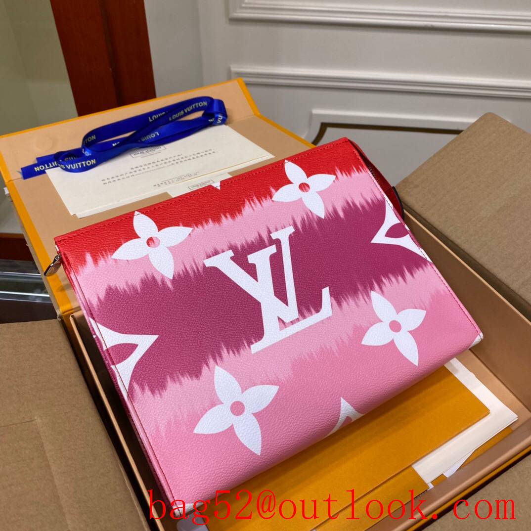 LV Louis Vuitton Escale 26cm red monogram clutch pouch M69136