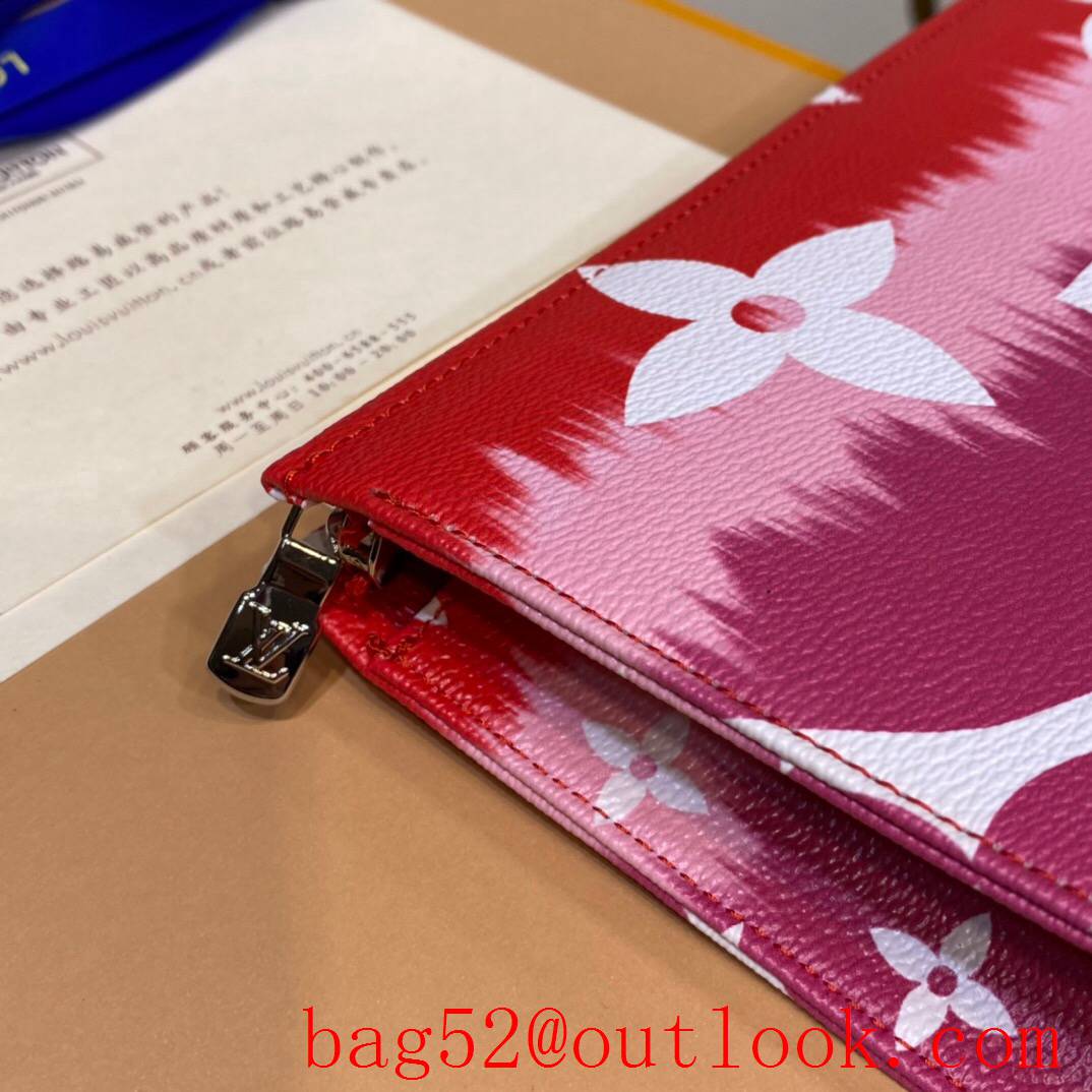 LV Louis Vuitton Escale 26cm red monogram clutch pouch M69136