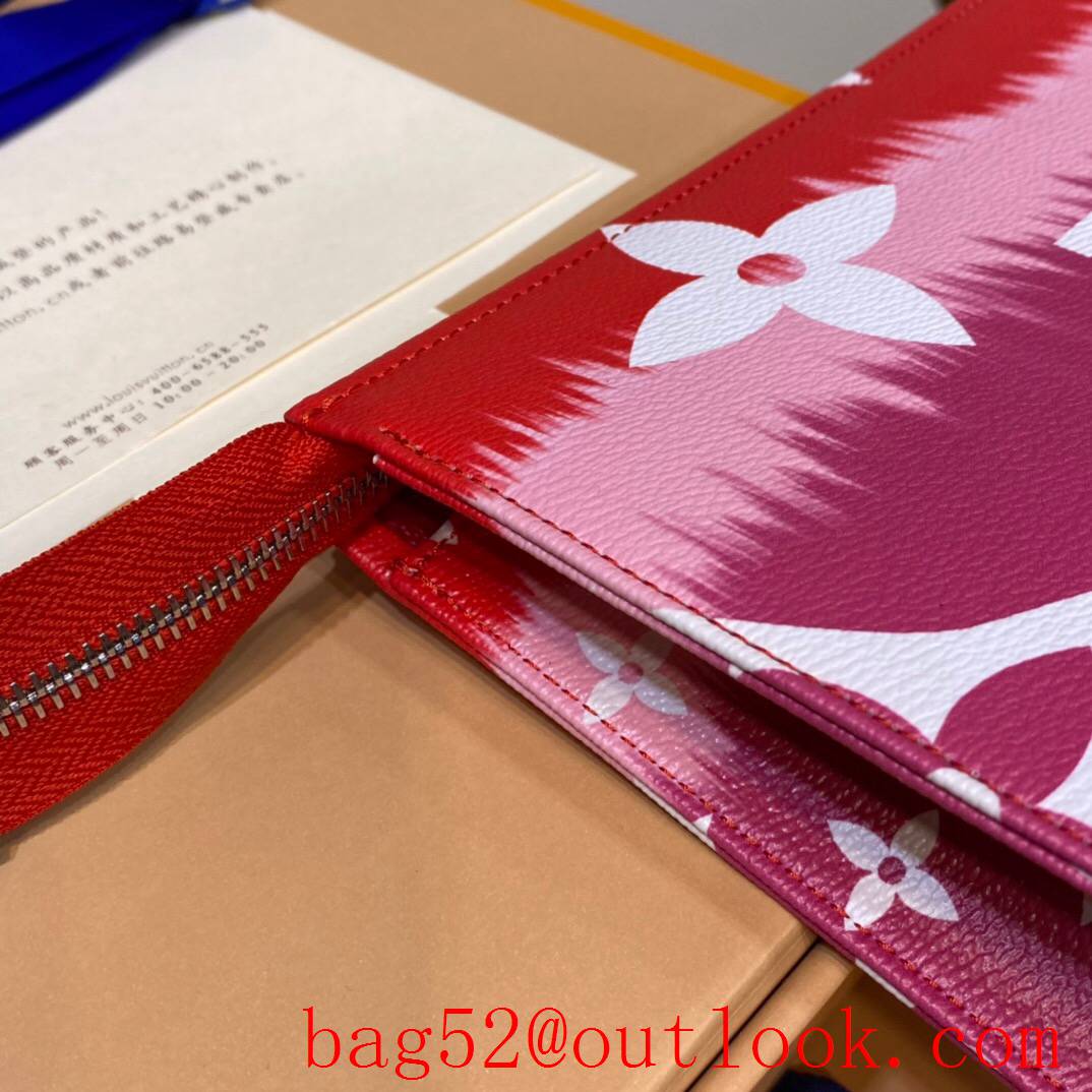 LV Louis Vuitton Escale 26cm red monogram clutch pouch M69136