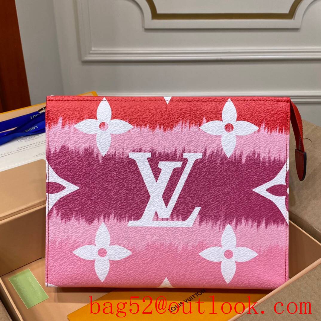 LV Louis Vuitton Escale 26cm red monogram clutch pouch M69136