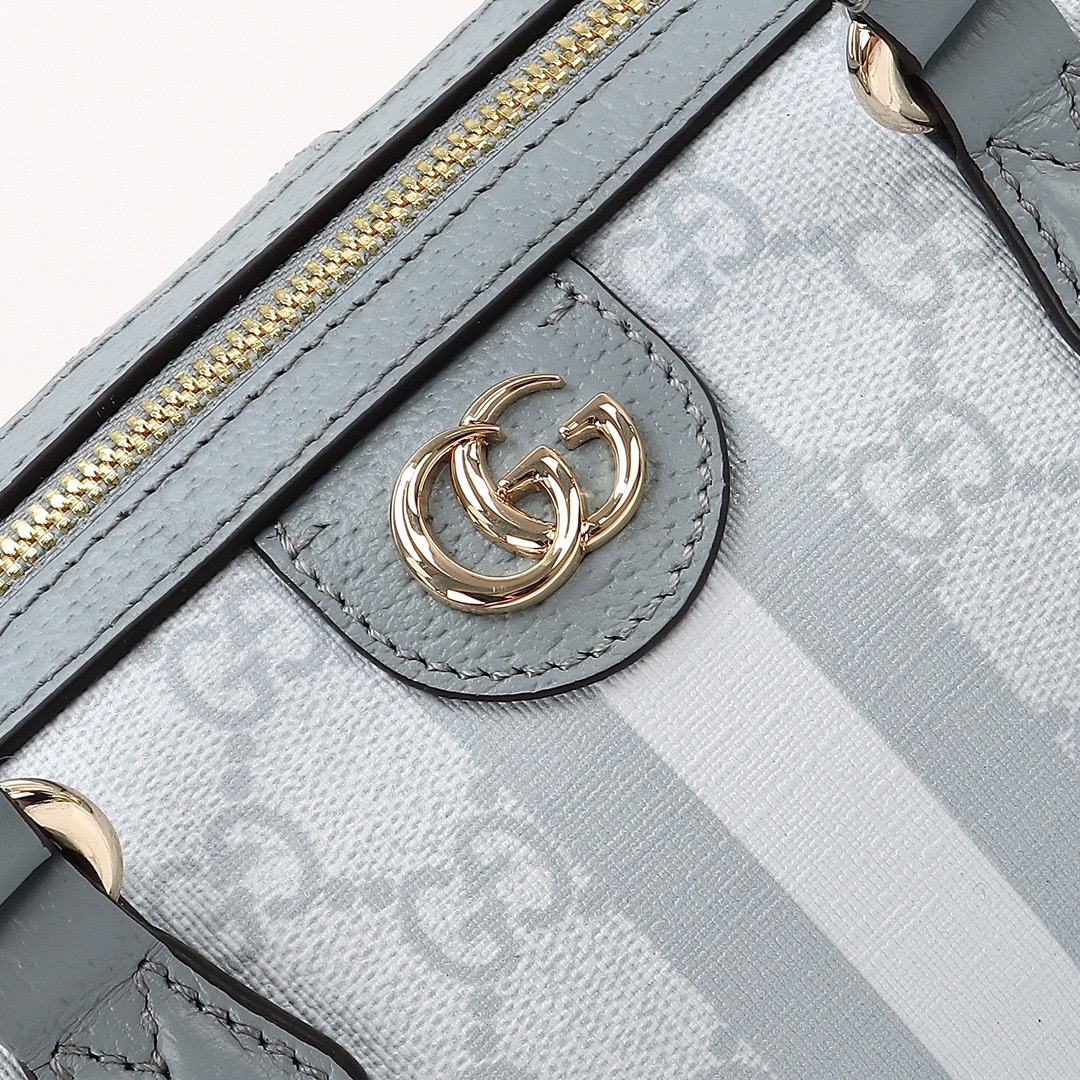 Gucci Ophidia GG Supreme Small Crossbody Bag Handbag 772061 Gray Blue