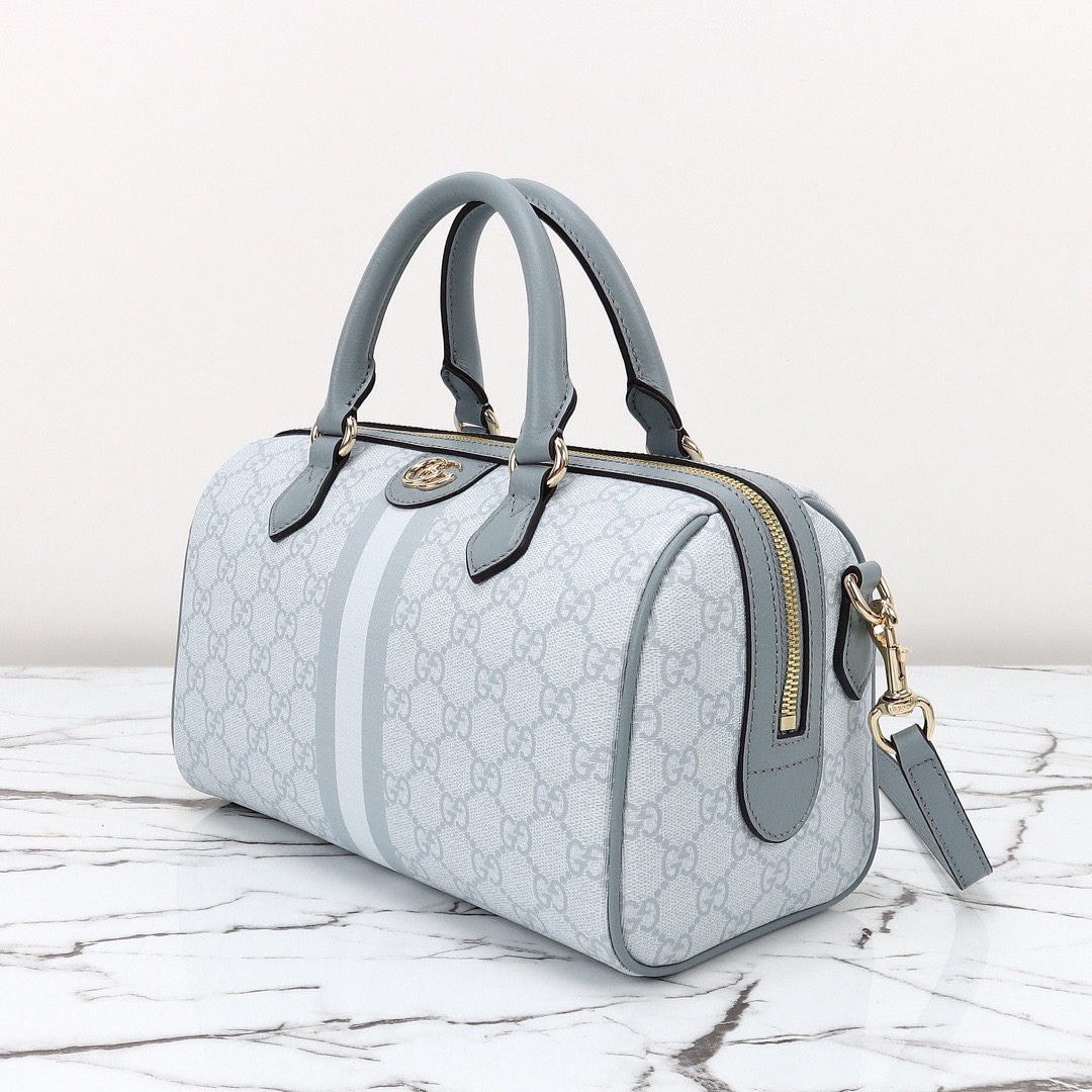 Gucci Ophidia GG Supreme Small Crossbody Bag Handbag 772061 Gray Blue