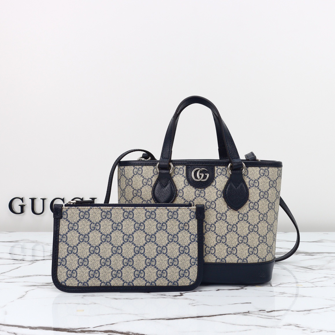 Gucci Ophidia GG Supreme Mini Tote Bag Handbag 811716 Black