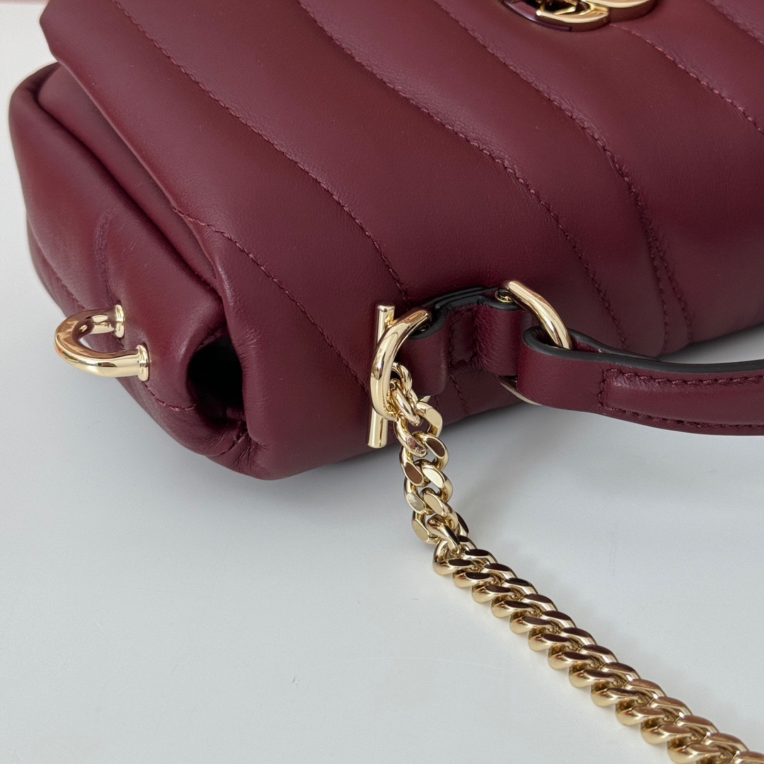 Gucci GG Milano Real Leather Mini Shoulder Bag Handbag 806017 Wine