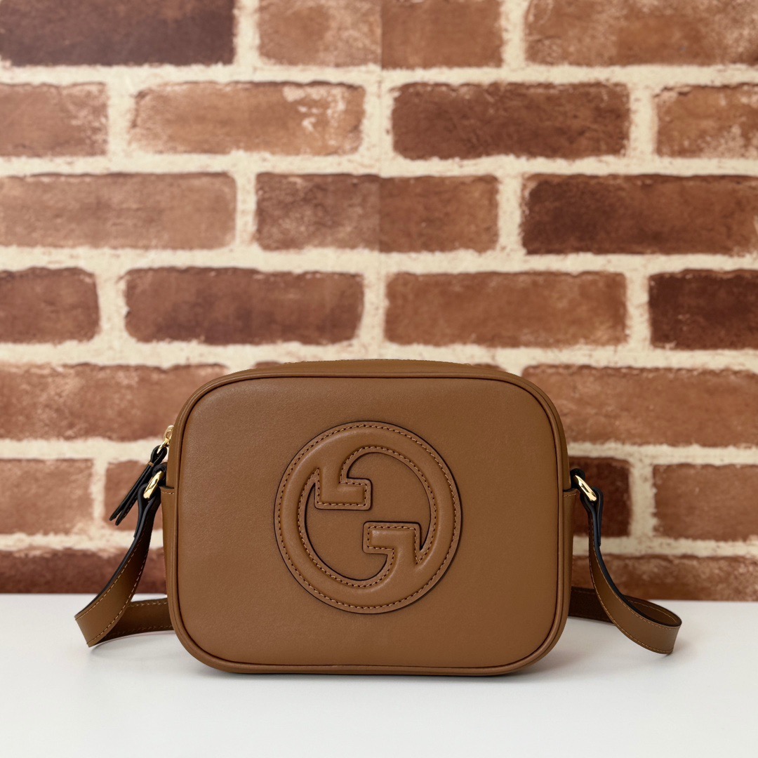 Gucci Blondie Real Leather Mini Shoulder Bag Handbag 820429 Brown