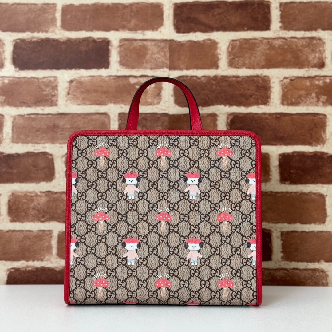 Gucci GG Supreme Children's Tote Bag Handbag 605614 Red