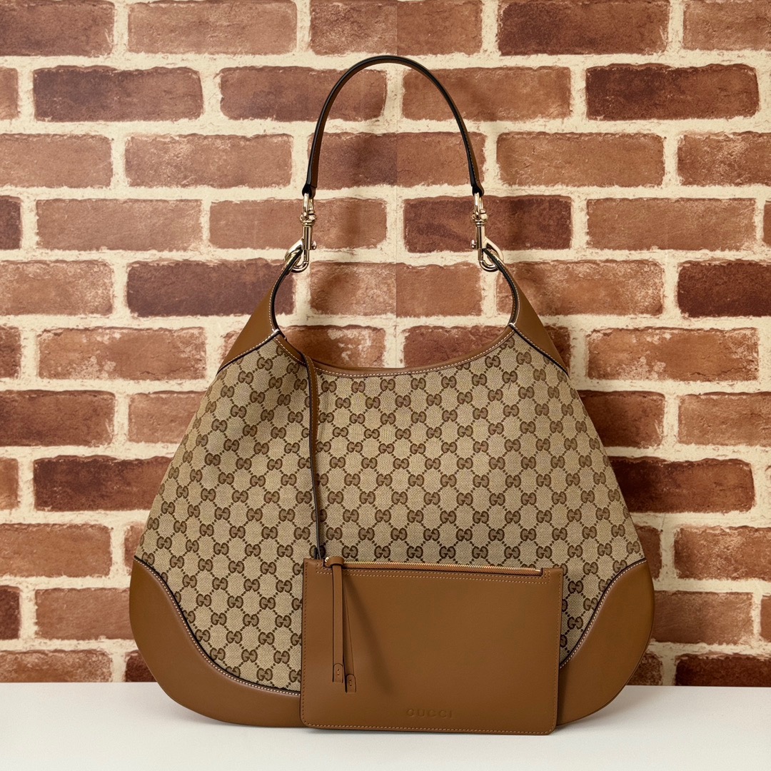 Gucci Body GG Canvas Medium Shoulder Bag Handbag 815924 Brown