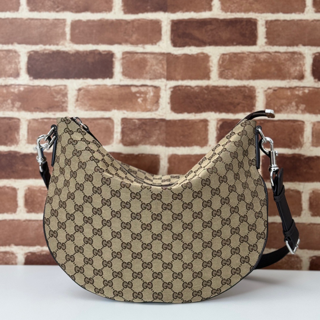 Gucci Body GG Canvas Medium Shoulder Bag Handbag 817420 Brown