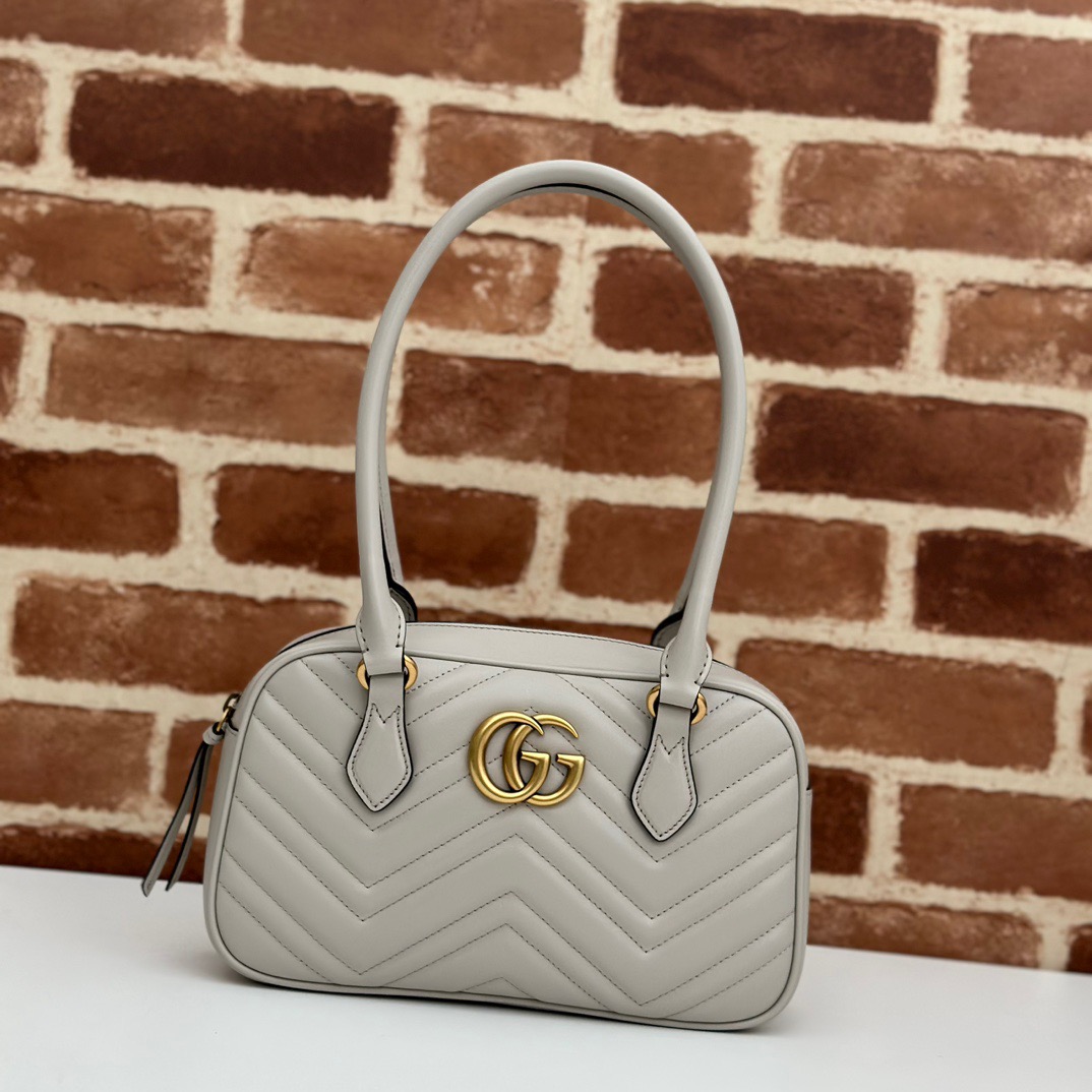 Gucci GG Marmont Small Tote Bag Handbag 795199 Light Gray