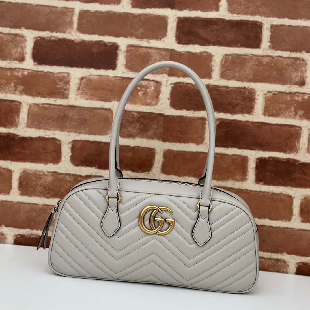 Gucci GG Marmont Medium Tote Bag Handbag 795218 Light Gray