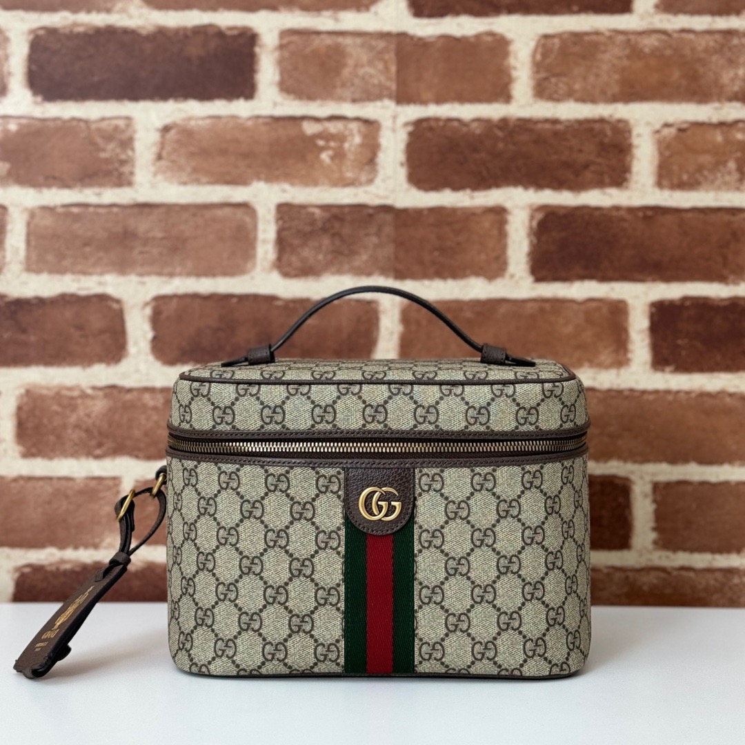 Gucci Porter GG Supreme Medium Travelling Bag Handbag 811489 Coffee