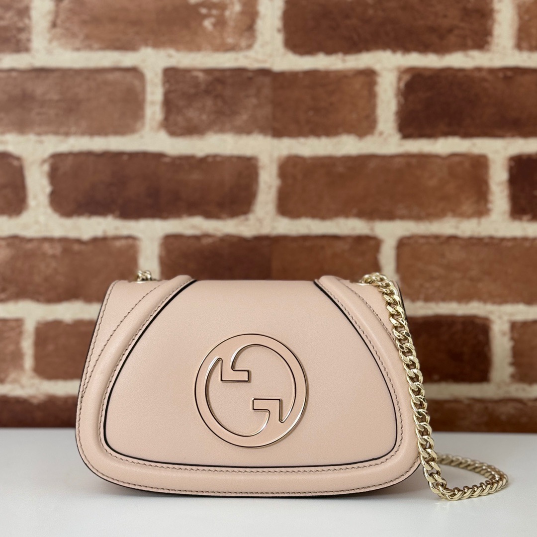 Gucci Blondie Real Leather Mini Shoulder Bag Handbag 815711 Pink