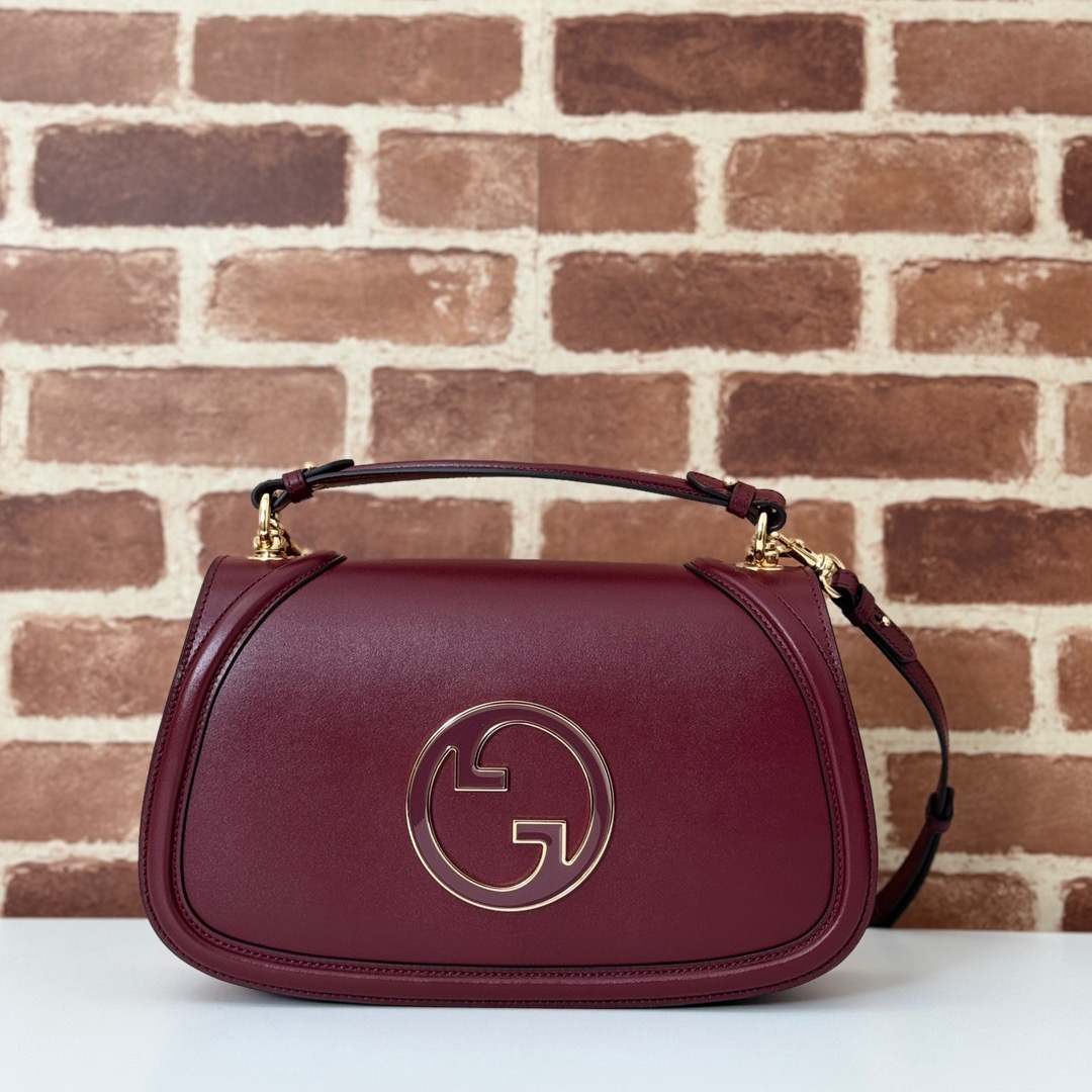 Gucci Blondie Real Leather Shoulder Bag Handbag 815719 Wine