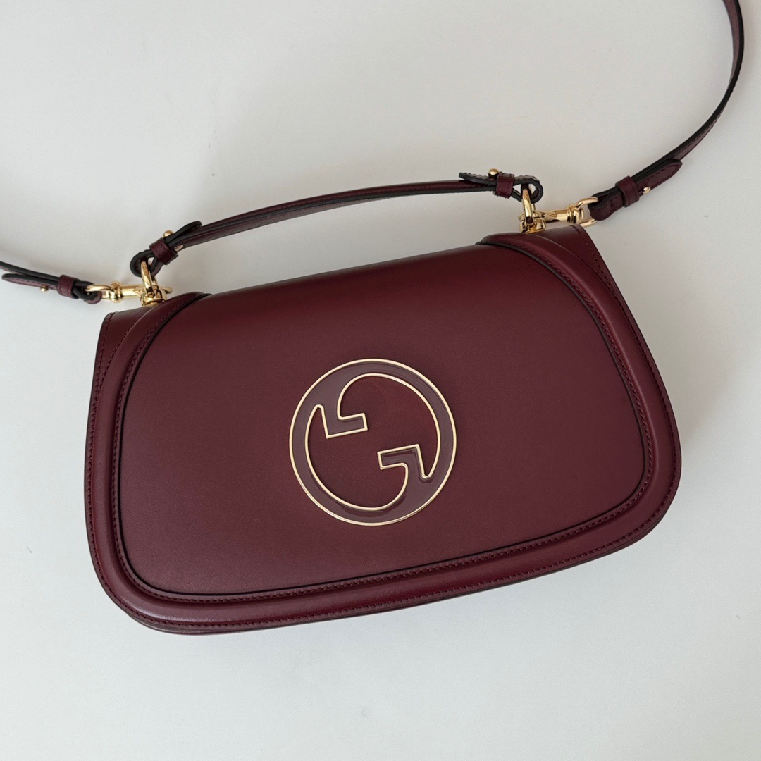 Gucci Blondie Real Leather Shoulder Bag Handbag 815719 Wine