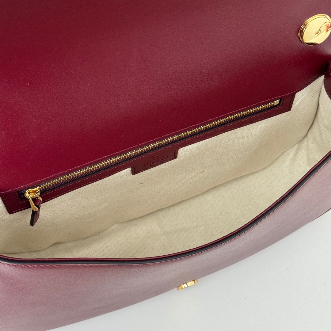 Gucci Blondie Real Leather Shoulder Bag Handbag 815719 Wine