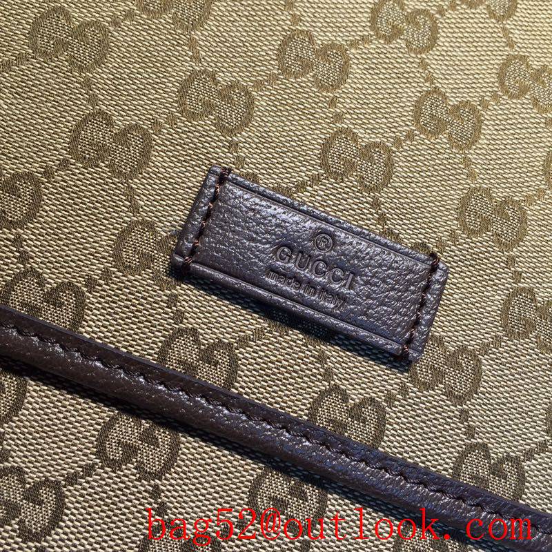 Gucci GG Supreme Men Canvas Messenger Shoulder Bag 233052 Brown