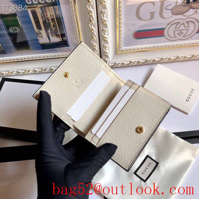 Gucci Ophidia GG Real Leather Wallet Purse Card Holder 523155 Cream