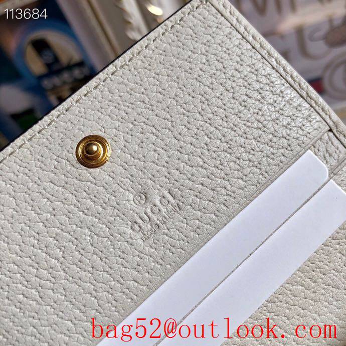 Gucci Ophidia GG Real Leather Wallet Purse Card Holder 523155 Cream