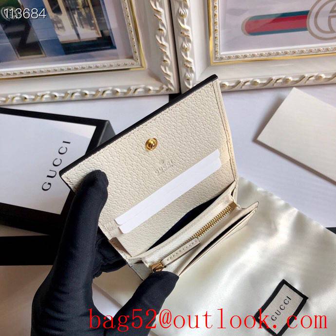 Gucci Ophidia GG Real Leather Wallet Purse Card Holder 523155 Cream